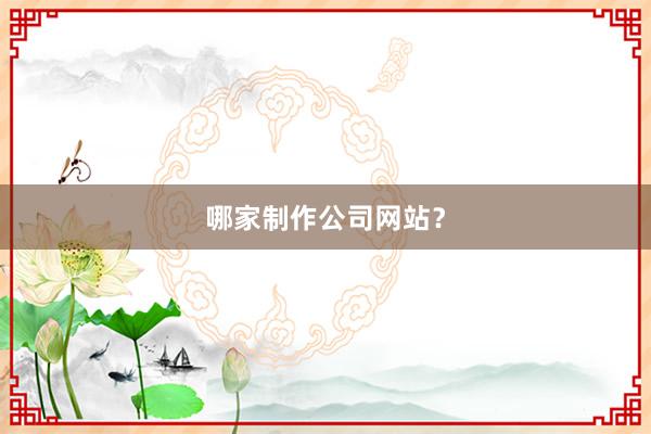 哪家制作公司网站？